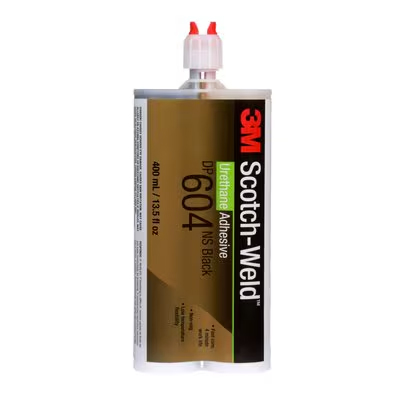 3M Scotch-Weld Urethane Adhesive DP604NS, Black, 400 mL Duo-Pak, 6/Case