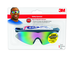 3M Tekk Protection Safety Glasses 90531-00000T, Bk Frm, Mirror Lens-OBSOLETE