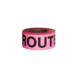 PRESCO CUPGBK89 Printed 1.5 x 150 Ft, 2.5 Mil, Escape Route Pink Glo Coarse Matte Roll Flagging,