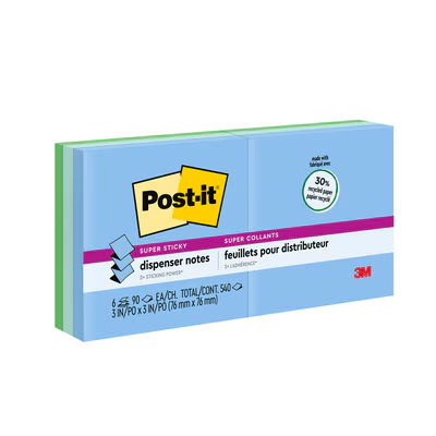 Post-it Super Sticky Pop-up Notes R330-6SST, 3 in x 3 in