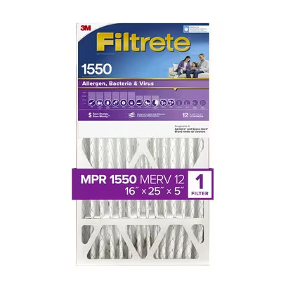 Filtrete Ultra Allergen Reduction Deep Pleat Filter NDP01-5IN-2, 16 in x 25 in x 5 in (40.6 cm x 63.5 cm x 12.7 cm)