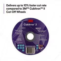 3M™ Cubitron™ 3 Cut-Off Wheel, 90041, 36+, T27, 4-1/2 in x 0.045 in x 7/8 in (115 x 1.6 x 22.23 mm), ANSI, 25/Pack, 50 ea/Case