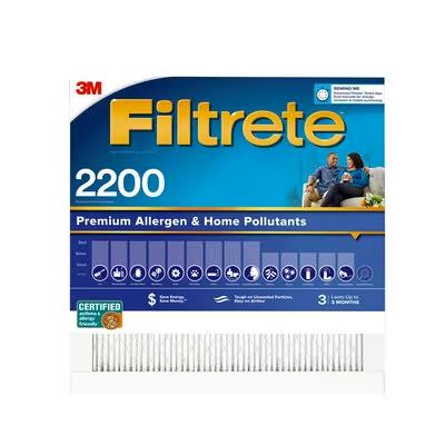 Filtrete Premium Allergen & Home Pollutants Air Filter 2200 MPR EA22-4, 20 in x 30 in x 1 in (50.8 cm x 76.2 cm x 2.5 cm)